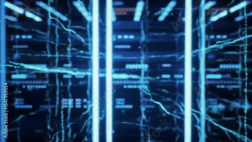 Futuristic network infrastructure showcasing cloud connectivity and data flow