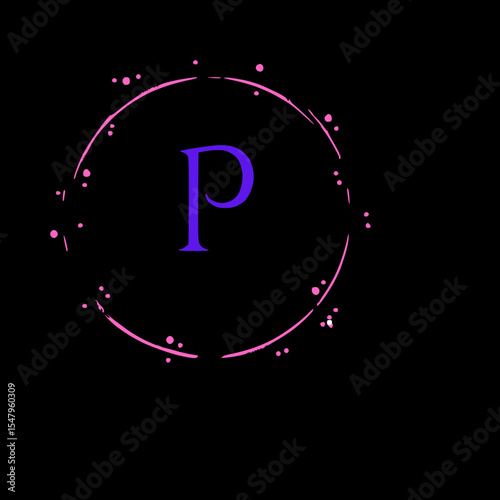 Creative letter p symbol for branding and identity