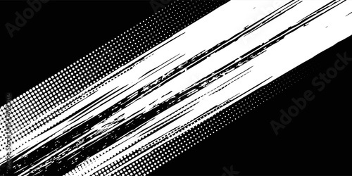 Vector striped pattern, grunge stripe seamless background, black and white brush strokes. grungy stripes. EPS 10