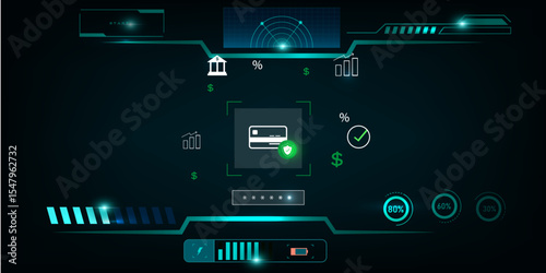 Fintech Evolution in Card-Based Transactions, high tech background