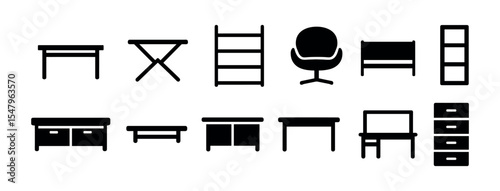 Entertainment and leisure solid icon set. simple filled style for fun activities