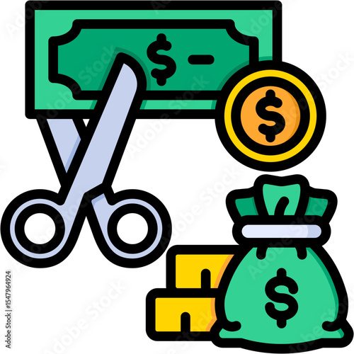 Budget Cut Icon