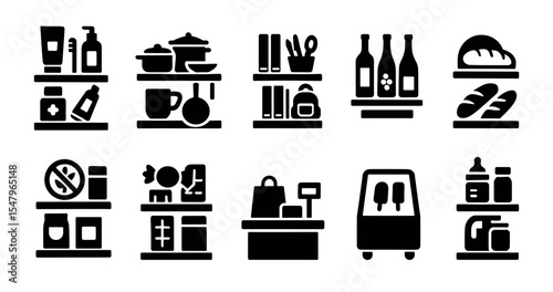 Vape and e-cigarette solid icon set. devices, accessories, liquid, cloud icons collection