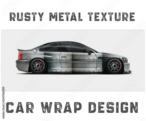 Rusty Metal Texture Car Wrap Design car wrap