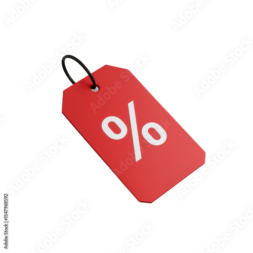Red Discount Tag  Sale, Offer, Percentage, Markdown, Promotion