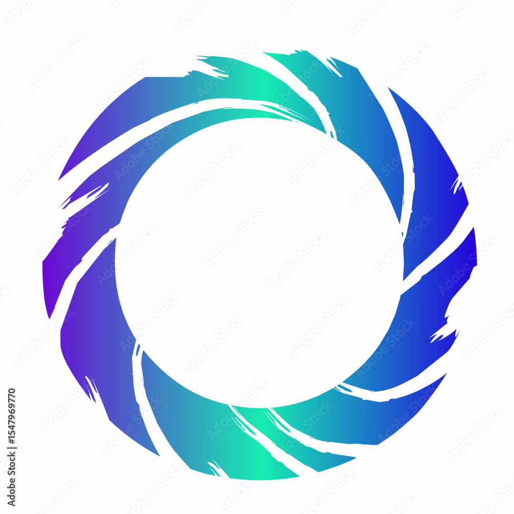 Obraz premium Futuristic Tech Circle Frame Design