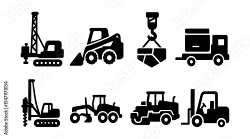 Raffle, ticket silhouette icon set. event, prize, competition, lottery symbols