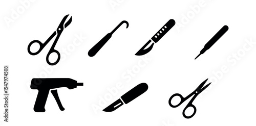 Checklist, task management solid icon set. productivity, organization icons collection