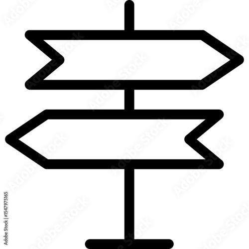 Two-Way Directional Sign