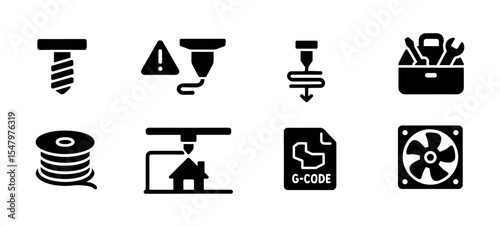 Fitness, gym silhouette icon set. exercise, workout equipment silhouette collection