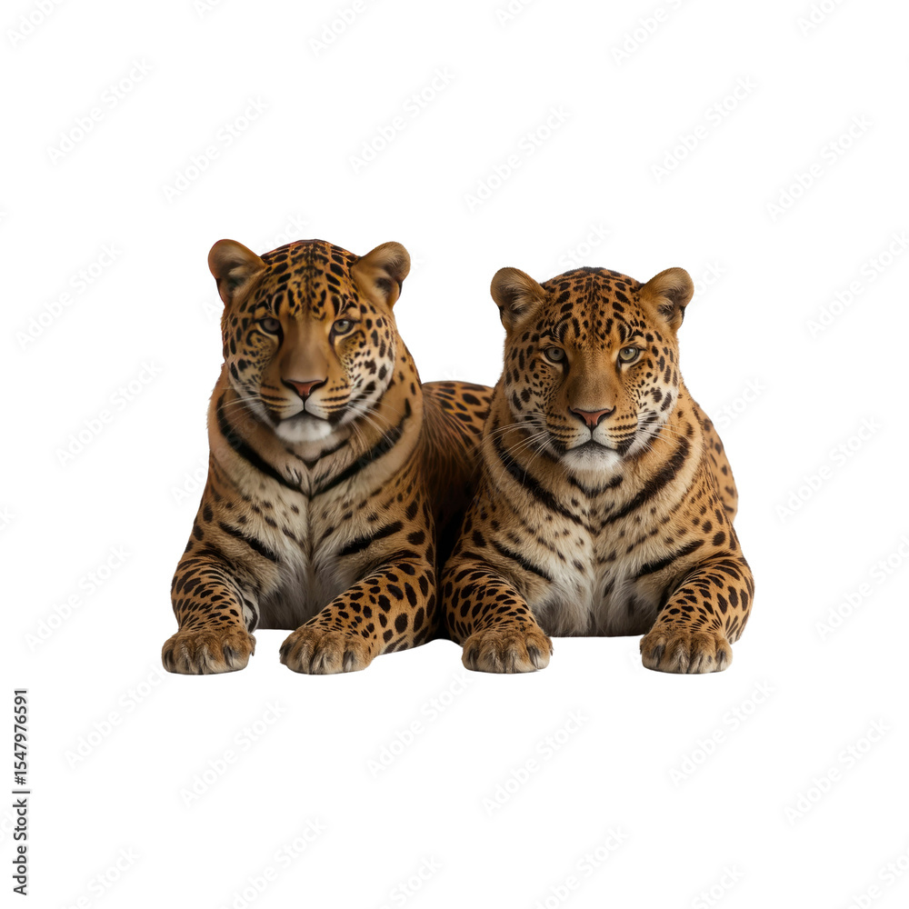 Obraz premium Majestic Pair of Jaguars Wild Beauty and Power