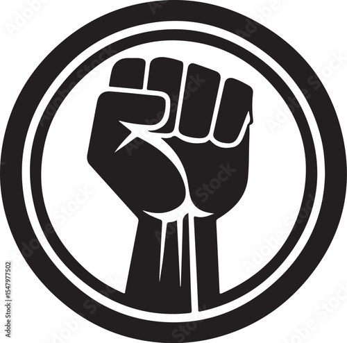Red-gloved fist holding a stop sign, a powerful vector illustration for warning or no entry