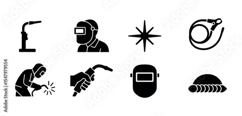 Cosmetic procedure solid icon set. beauty enhancement, skincare icons collection