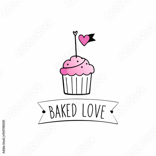 birthday card with cupcake