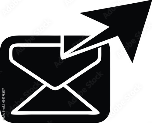 Email icon depicting sending or forwarding messages electronically