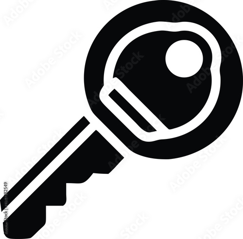 Key icon representing access security and solutions icon