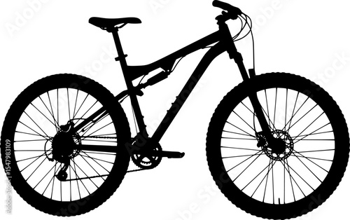 mountain bike side view silhouette