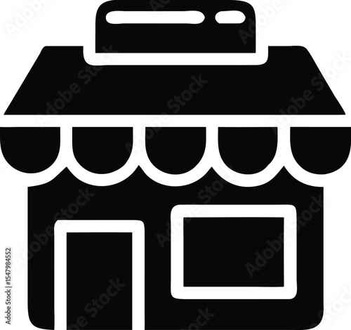Sop front retail business establishment icon