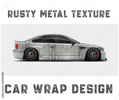 Rusty Metal Texture Car Wrap Design car wrap