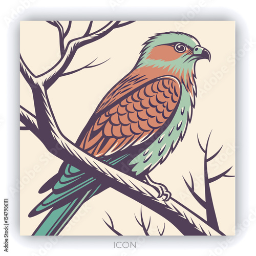 Two yellow canaries perched in lush green foliage oil painting style nature scene wildlife birdwatching