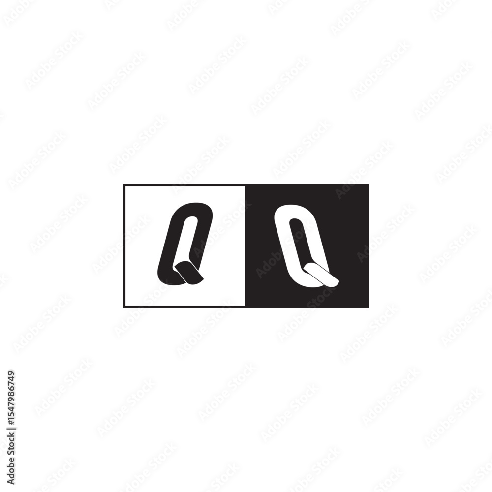Monogram Logo Design Unique Simple Bold QQ Initial Alphabet Vector Alphabet Monogram Logo Design Unique Simple Bold QQ Initial Alphabet Vector Alphabet