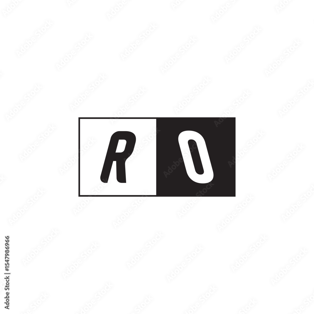 Monogram Logo Design Unique Simple Bold RO Initial Alphabet Vector Alphabet Monogram Logo Design Unique Simple Bold RO Initial Alphabet Vector Alphabet