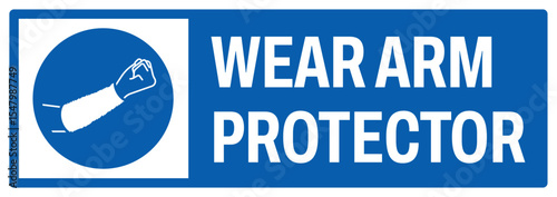 mandatory safety signs v2 uppercase text_wear arm protection landscape size 1/2 a4,a3,a2,a1	
