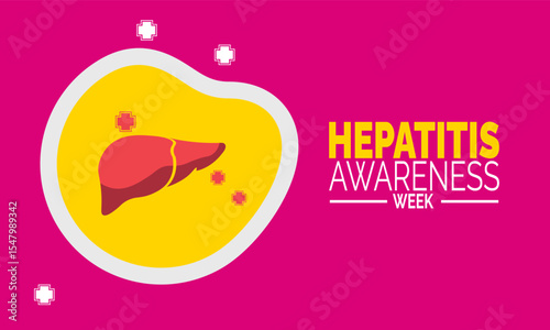 July is Hepatitis Awareness Week background illustration. Holiday concept. Utilize for background, banner, placard, card, and poster design template with  professional  illustraion design 