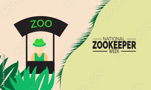 July is National ZooKeeper Week background illustration. Holiday concept. Utilize for background, banner, placard, card, and poster design template with  professional  illustraion design 