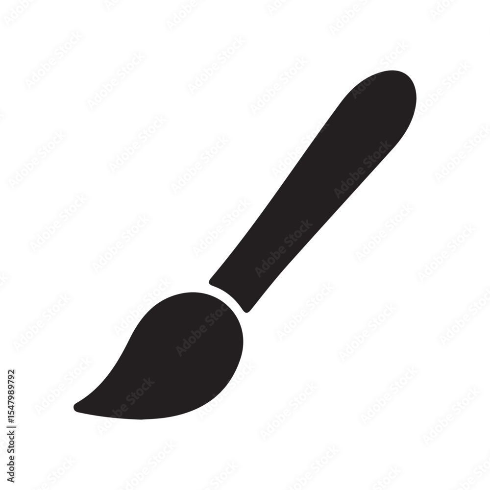 Paint brush icon with a white background Paint brush icon with a white background