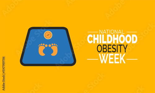 National Childhood Obesity Week  background illustration. Holiday concept. Utilize for background, banner, placard, card, and poster design template with  professional  illustraion design 




