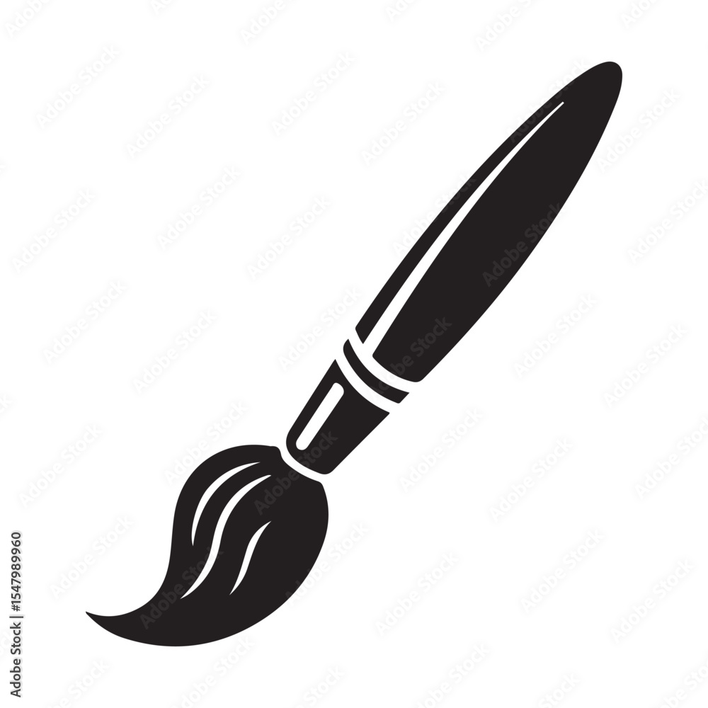 Fototapeta premium Paint brush icon with a white background