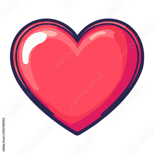 Carttoon heart icon illustration valentine romantic vector