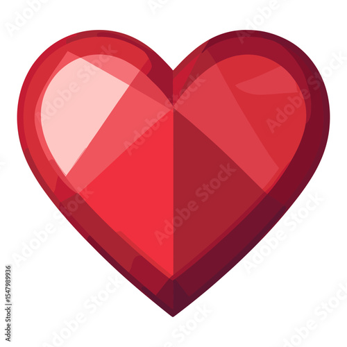 Carttoon heart icon symbol illustration geometric vector