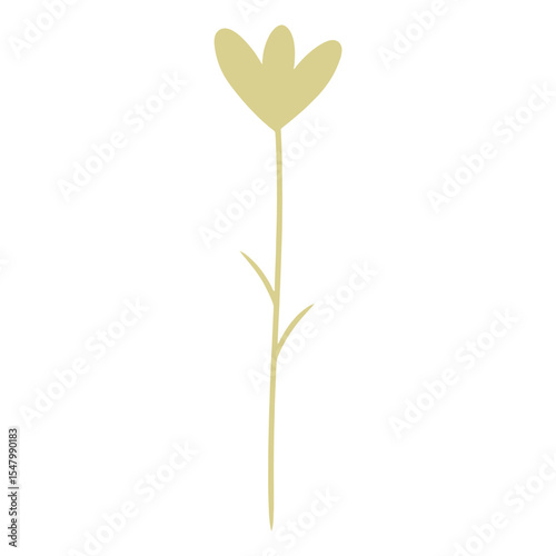 Cute fresh spring flower vibes illustration minimalist botanical vector
