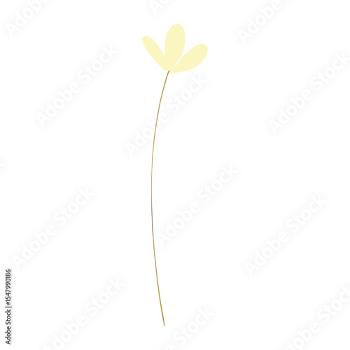 Cute fresh spring flower vibes illustration minimalist asteraceae vector