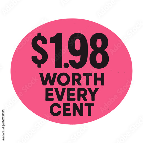 Pink price tag illustration vector