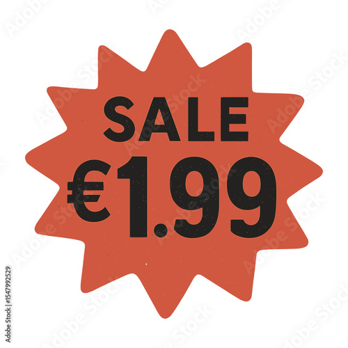 Red starburst sale price vector