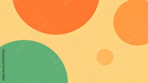 Wallpaper Mural Pastel Circles Abstract Art Yellow Green Orange Background Design Minimalist Geometric Shapes Simple Color Palette Contemporary Artwork Modern Aesthetic Visual Composition Torontodigital.ca