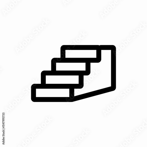 stairs steps building icon vector sign