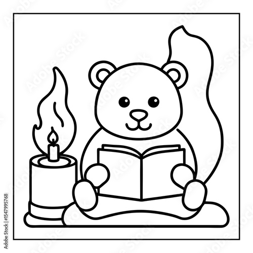 vector illustration of a coloring page