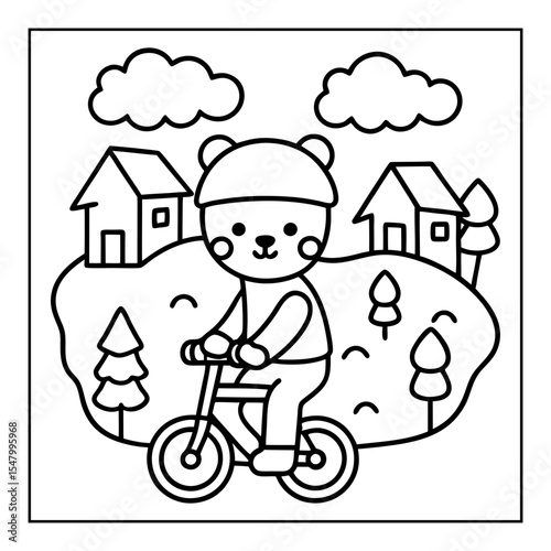 vector illustration of a coloring page