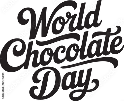 world chocolate day typography