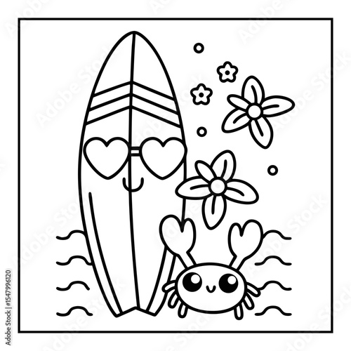 vector illustration of a coloring page