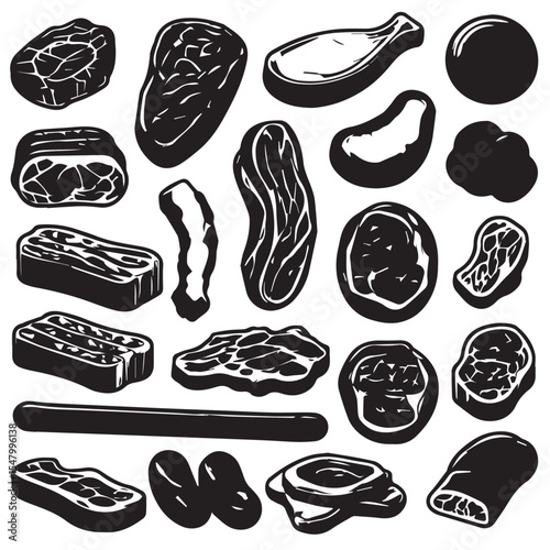 Raw Butcher Cut Illustration