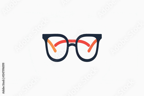 Vector glasses Icon, Simple sun glasses icon, Eyeglasses Icon Vector.