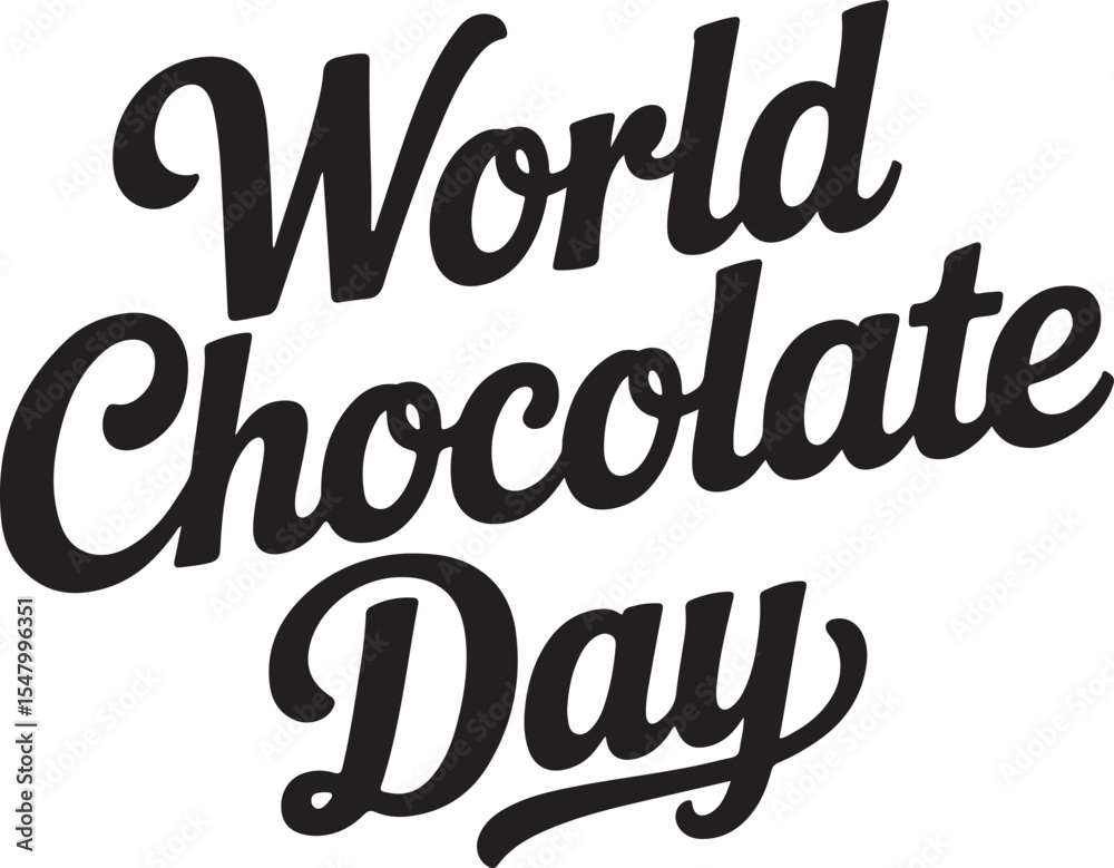 Naklejka premium world chocolate day typography