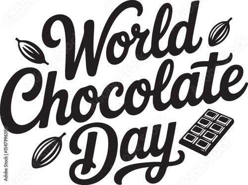 world chocolate day typography