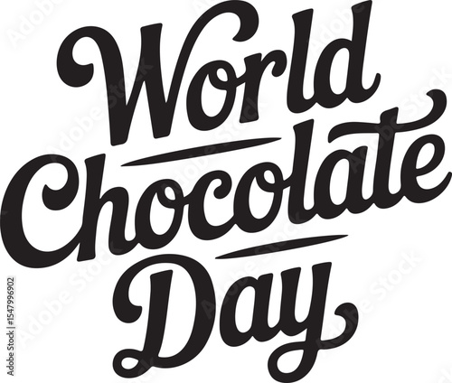 world chocolate day typography
