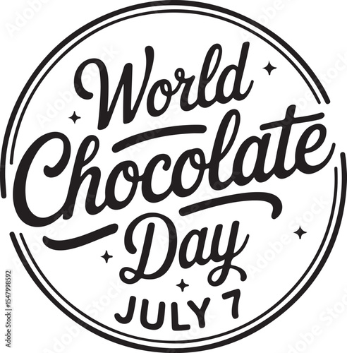 world chocolate day typography